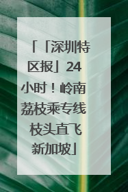 「深圳特区报」24小时！岭南荔枝乘专线 枝头直飞新加坡