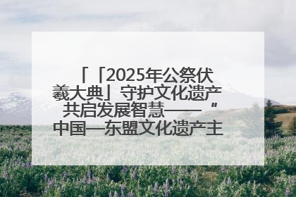 「2025年公祭伏羲大典」守护文化遗产 共启发展智慧——“中国—东盟文化遗产主题对话”侧记