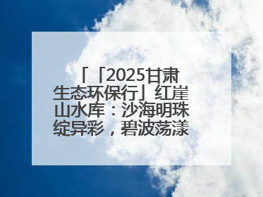 「2025甘肃生态环保行」红崖山水库：沙海明珠绽异彩，碧波荡漾润绿洲