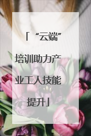 “云端”培训助力产业工人技能提升