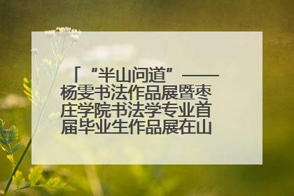 “半山问道”——杨雯书法作品展暨枣庄学院书法学专业首届毕业生作品展在山东省文化馆开幕