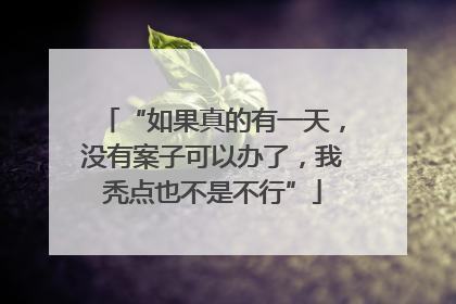 “如果真的有一天，没有案子可以办了，我秃点也不是不行”