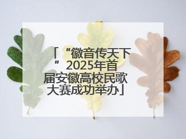 “徽音传天下”2025年首届安徽高校民歌大赛成功举办