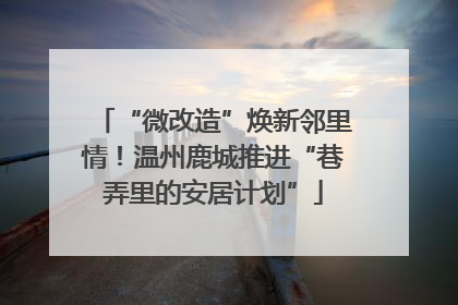 “微改造”焕新邻里情！温州鹿城推进“巷弄里的安居计划”
