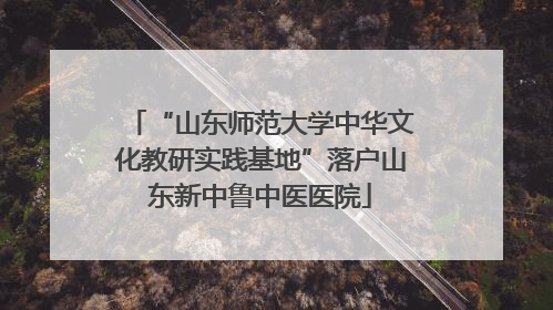 “山东师范大学中华文化教研实践基地”落户山东新中鲁中医医院