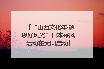 “山西文化年·超级好风光”日本采风活动在大同启动