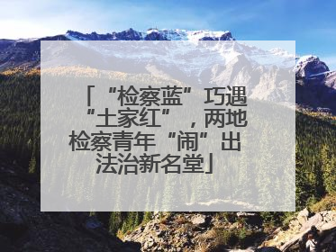 “检察蓝”巧遇“土家红”，两地检察青年“闹”出法治新名堂