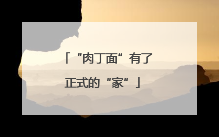 “肉丁面”有了正式的“家”