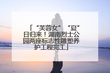 “芙蓉女”“夏”日归来！湖南烈士公园两座标志性雕塑养护工程完工