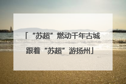 “苏超”燃动千年古城 跟着“苏超”游扬州