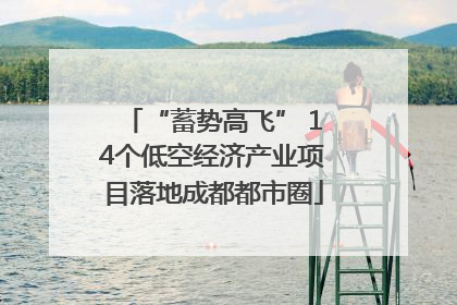 “蓄势高飞” 14个低空经济产业项目落地成都都市圈