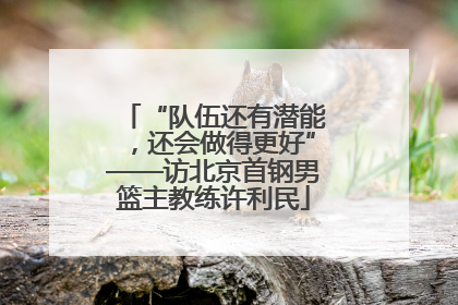 “队伍还有潜能，还会做得更好”——访北京首钢男篮主教练许利民