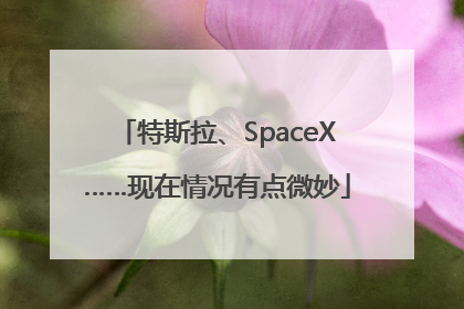 特斯拉、SpaceX……现在情况有点微妙