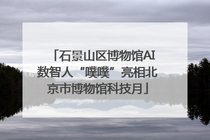 石景山区博物馆AI数智人“噗噗”亮相北京市博物馆科技月