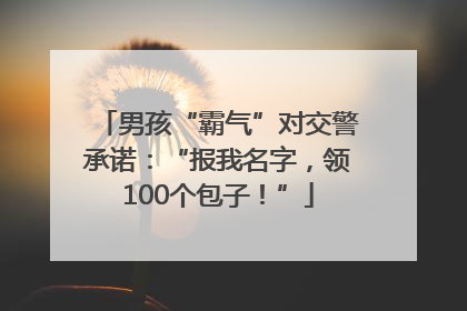 男孩“霸气”对交警承诺：“报我名字，领100个包子！”