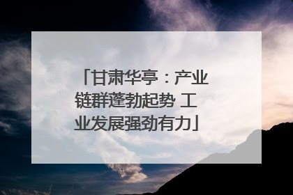 甘肃华亭：产业链群蓬勃起势 工业发展强劲有力