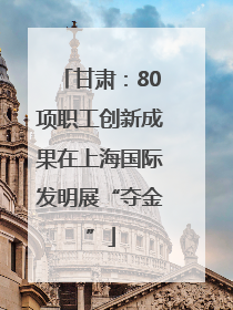 甘肃：80项职工创新成果在上海国际发明展“夺金”
