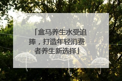 盒马养生水受追捧，打造年轻消费者养生新选择