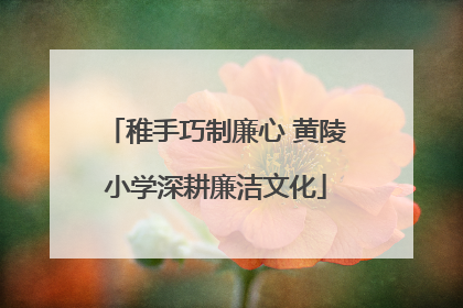 稚手巧制廉心 黄陵小学深耕廉洁文化