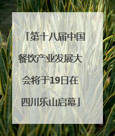 第十八届中国餐饮产业发展大会将于19日在四川乐山启幕