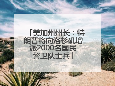 美加州州长：特朗普将向洛杉矶增派2000名国民警卫队士兵