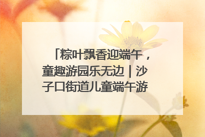 粽叶飘香迎端午，童趣游园乐无边｜沙子口街道儿童端午游园活动圆满落幕