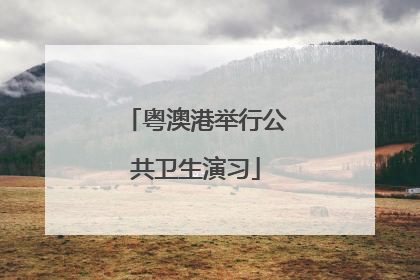 粤澳港举行公共卫生演习
