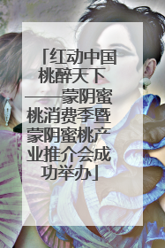 红动中国 桃醉天下——蒙阴蜜桃消费季暨蒙阴蜜桃产业推介会成功举办