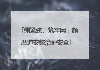 绷紧弦、筑牢网｜颜厝道安整治护安全