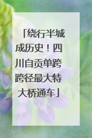 绕行半城成历史！四川自贡单跨跨径最大特大桥通车