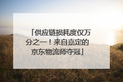 供应链损耗度仅万分之一！来自嘉定的京东物流师夺冠
