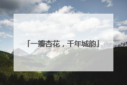 一瓣杏花，千年城韵