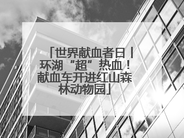 世界献血者日丨环湖“超”热血！献血车开进红山森林动物园