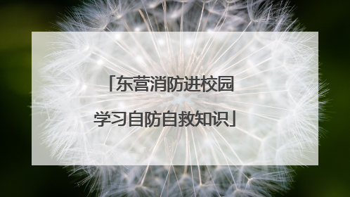 东营消防进校园 学习自防自救知识