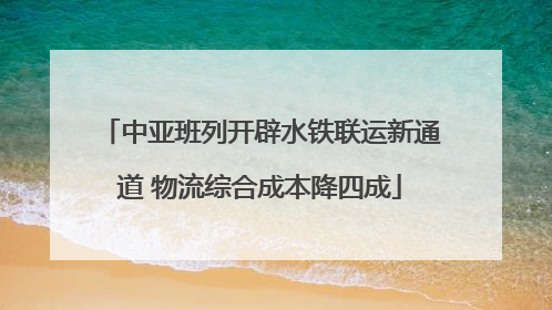 中亚班列开辟水铁联运新通道 物流综合成本降四成
