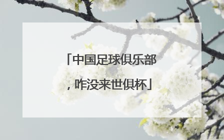 中国足球俱乐部，咋没来世俱杯