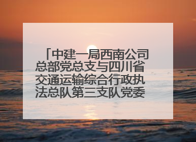 中建一局西南公司总部党总支与四川省交通运输综合行政执法总队第三支队党委、万源市草坝镇莲花院村党支部开展党建联建