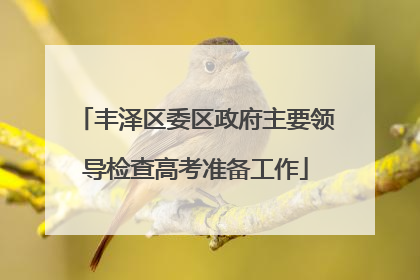 丰泽区委区政府主要领导检查高考准备工作