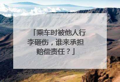 乘车时被他人行李砸伤，谁来承担赔偿责任？