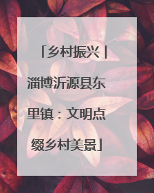 乡村振兴︱淄博沂源县东里镇：文明点缀乡村美景