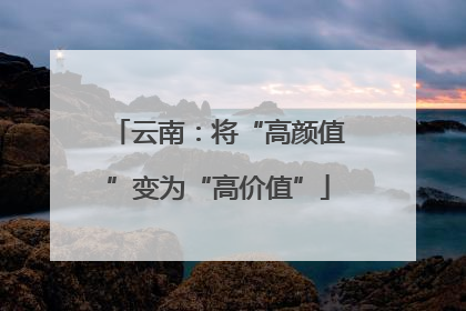 云南：将“高颜值”变为“高价值”