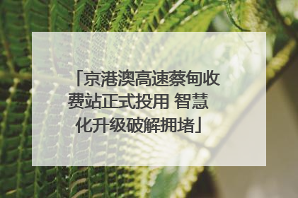 京港澳高速蔡甸收费站正式投用 智慧化升级破解拥堵