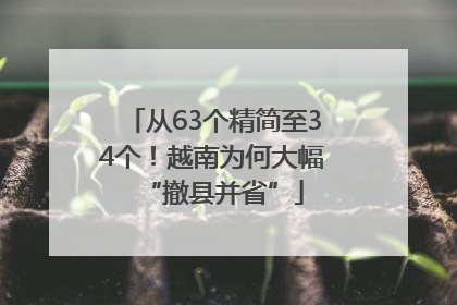 从63个精简至34个！越南为何大幅“撤县并省”