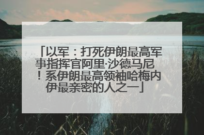 以军：打死伊朗最高军事指挥官阿里·沙德马尼！系伊朗最高领袖哈梅内伊最亲密的人之一