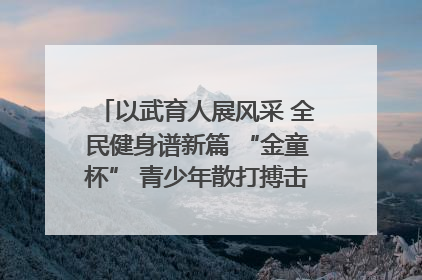 以武育人展风采 全民健身谱新篇 “金童杯” 青少年散打搏击邀请赛圆满落幕