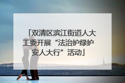 双清区滨江街道人大工委开展“法治护绿护安人大行”活动