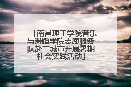 南昌理工学院音乐与舞蹈学院志愿服务队赴丰城市开展暑期社会实践活动