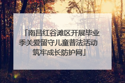 南昌红谷滩区开展毕业季关爱留守儿童普法活动 筑牢成长防护网