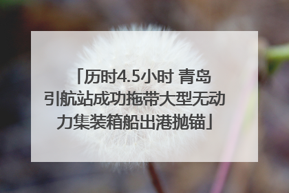 历时4.5小时 青岛引航站成功拖带大型无动力集装箱船出港抛锚
