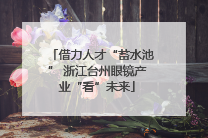 借力人才“蓄水池” 浙江台州眼镜产业“看”未来